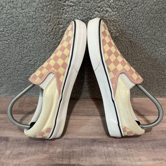 Checkerboard Low Top Vans Pink White Pattern Mens sz 6.5 Womens sz 8 SHIPS ASAP - Picture 5 of 8